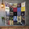 King Crimson Style Collected Album Covers Quilt Blanket for Progressive Rock Fans