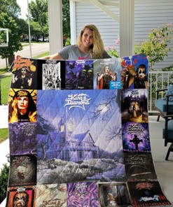 King Diamond Albums For Teens Ver Collection Quilt Blanket, Perfect for Fans of Horror Metal