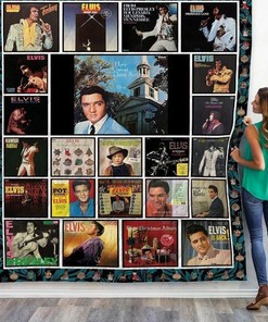 King Elvis Presley Albums Quilt Blanket, Honoring the King of Rock and Roll