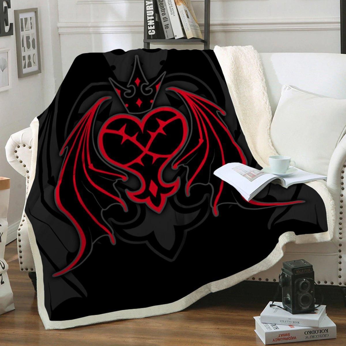 Kingdom Hearts Heartless Sofa Fleece Blanket DUP for Game Lovers