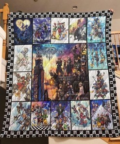 Kingdom Hearts Quilt Blanket TH1507 with Bed Set Twin