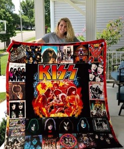 Kiss Band Album Covers Quilt Blanket - Kiss Band Album Covers Vintage Quilt Bedding Set