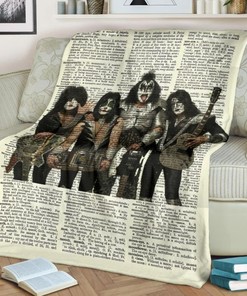 Kiss Band Best Seller Fleece Blanket Gift For Fan, Premium Comfy Sofa Throw Blanket Gift for Fan