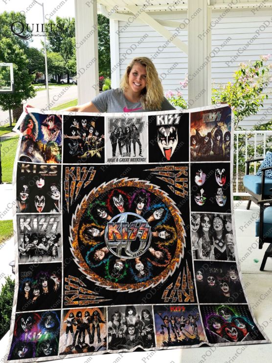 Kiss Band Christmas Collection For Fan Quilt Blanket - Kiss Band Christmas Collection For Fan Vintage Quilt Bedding Set