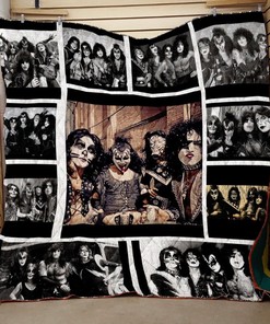 Kiss Band Quilt Cover Fabric - Kiss Band Vintage Quilt Bedding Set Cover Fabric