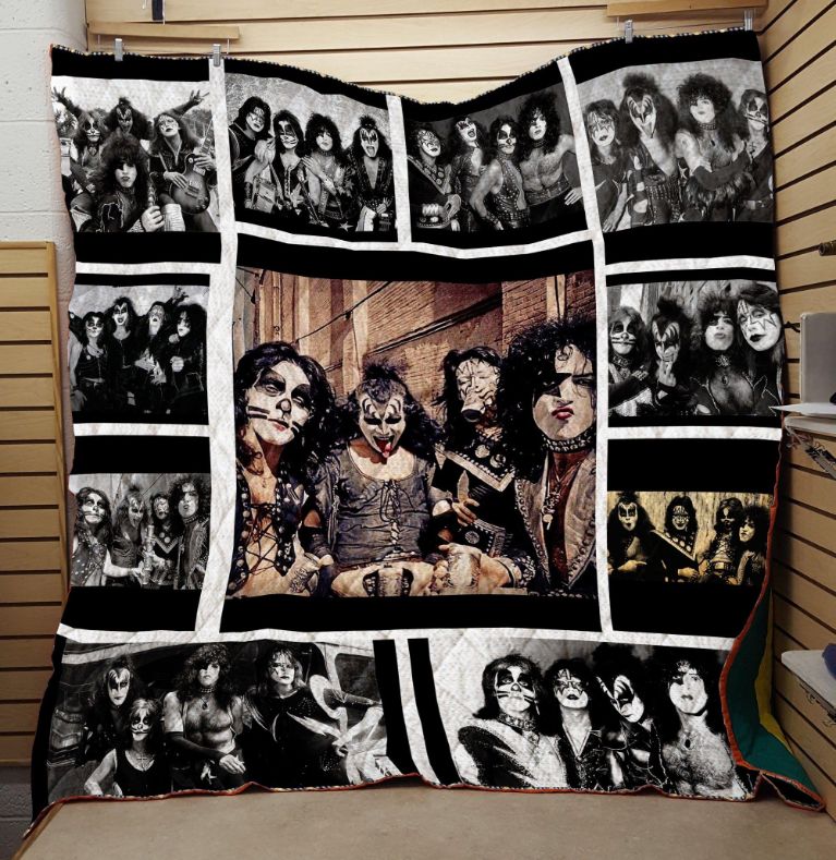 Kiss Band Quilt Cover Fabric - Kiss Band Vintage Quilt Bedding Set Cover Fabric