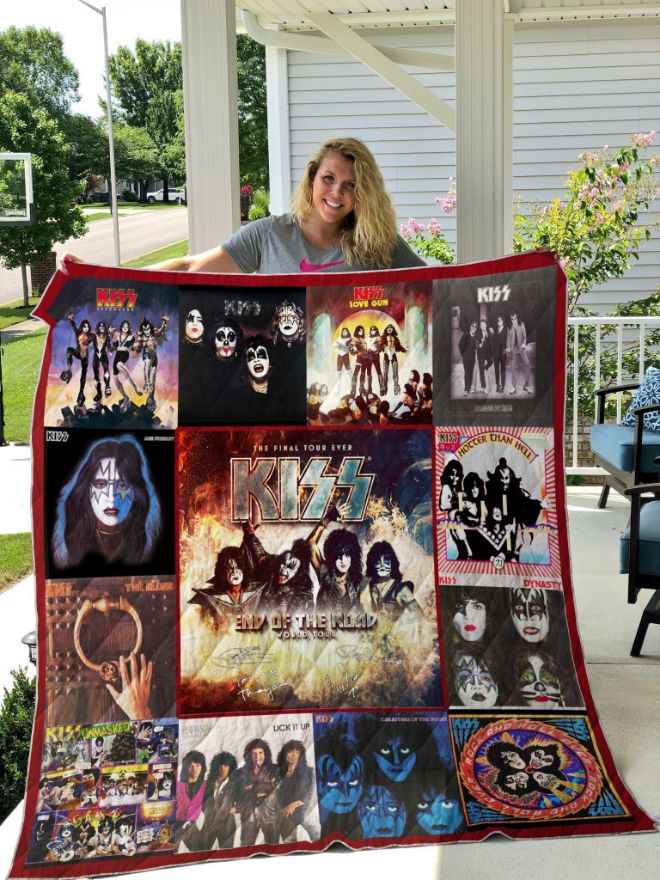 Kiss End Of The Road World Tour Quilt Bedding Set DUP for Rock Fans