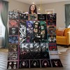 Kiss Quilt Blanket, Kiss Gift For Fan, Kiss Band Album Collage 2 Duvet Quilt Bedding Set Quilt Blanket