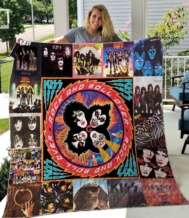 Kiss Quilt Blanket M100606 DUP for Rock Music Fans