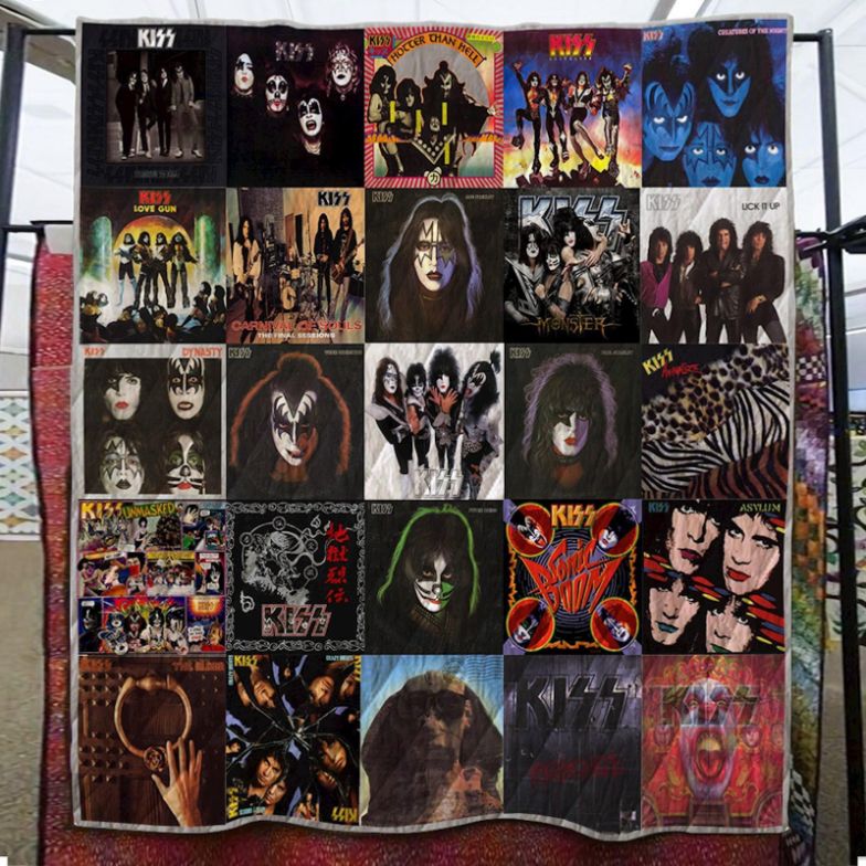 Kiss Quilt Blanket M100606 DUP1 for Fans of KISS