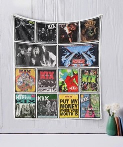 Kix Quilt Blanket for Hard Rock Music Lovers