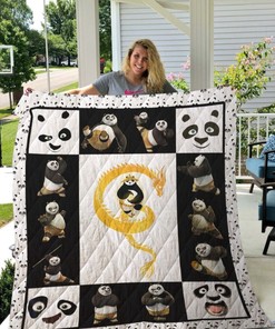 Kung Fu Panda Cute Design Quilt Bedding Set for Kids/Teens