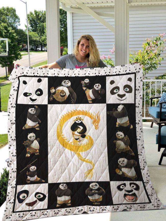Kung Fu Panda Cute Design Quilt Bedding Set for Kids/Teens