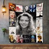 Kylie Minogue Retro Style Album Covers: Quilt Bedding Set with Fleece Blanket for Kylie Minogue Fans