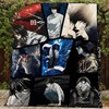 L Death Note Anime Quilt Blanket with Quotes to Bed Set Queen
