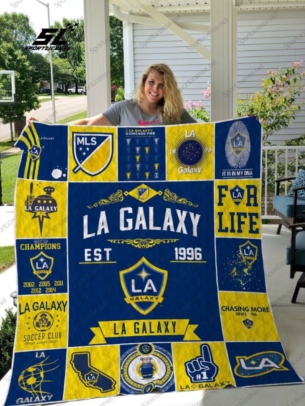 LA Galaxy Est 1996 Collection Quilt Bedding Set for Soccer Fans