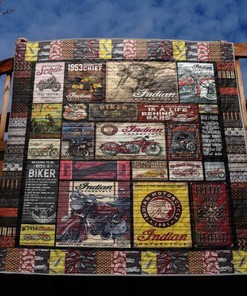 LL Indian Motorcycle Quilt Bedding Set - Perfect for Fans