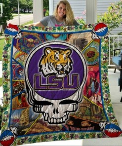 LSU Tigers Collected Quilt Bedding Set with Grateful Dead Logo