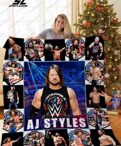 La -Aj Styles Christmas Quilt Blanket - A Must-Have for Wrestling Fans