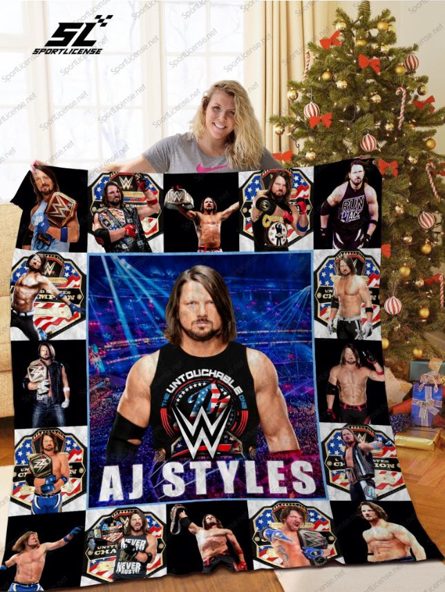 La -Aj Styles Christmas Quilt Blanket - A Must-Have for Wrestling Fans