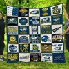 LaSalle Explorers Ncaa Vintage Quilt Bedding Set with Combined Quilt Blanket