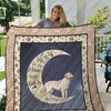 Labrador I Love You To The Moon And Back Quilt Bedding Set for Girls
