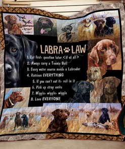 Labrador Quilt Blanket Tt0906 with Adorable Puppy Pattern