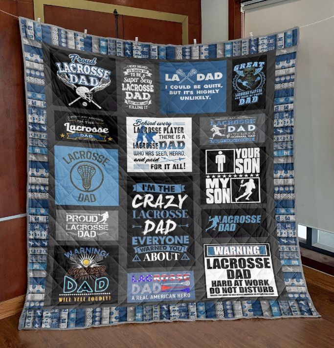 Lacrosse Dad Hard At Work Do Not Disturb Father's Day Perfect Gifts For Lacrosse Lover Quilt Bedding Set