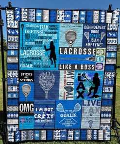 Lacrosse Goalie Pride Sports Ispired Quilt Bedding Set