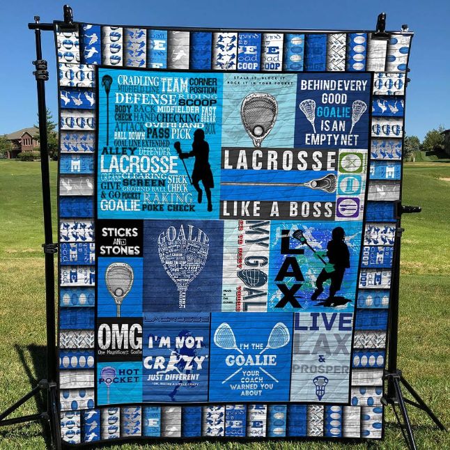 Lacrosse Goalie Pride Sports Ispired Quilt Bedding Set