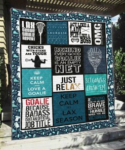 Lacrosse Keep Calm It's Lax Season Perfect Gifts For Lacrosse Lover Quilt Blanket ideal for Teens Quilt Bedding Set