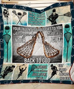 Lacrosse Repeat Collection Quilt Blanket, Perfect for Athletes