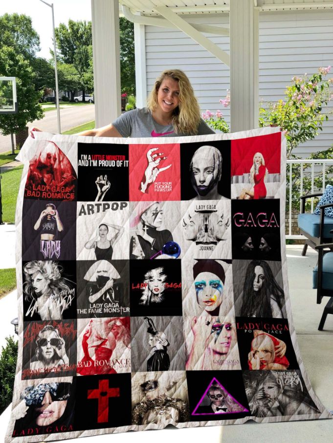 Lady Gaga Albums Quilt Bedding Set - A Must-Have for Fans of Pop Music Legends