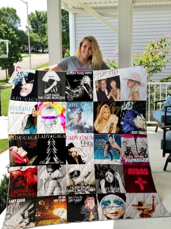 Lady Gaga Style Three Quilt Blanket for Pop Music Enthusiasts