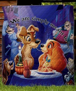 Lady and the Tramp Classic Movie Inspired Quilt Bedding Set with Keywords