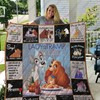 Lady and the Tramp Disney Inspired Quilt Bedding Set for Fans