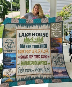 Lake House Gather Together Quilt Blanket - Perfect for a Cozy Night In