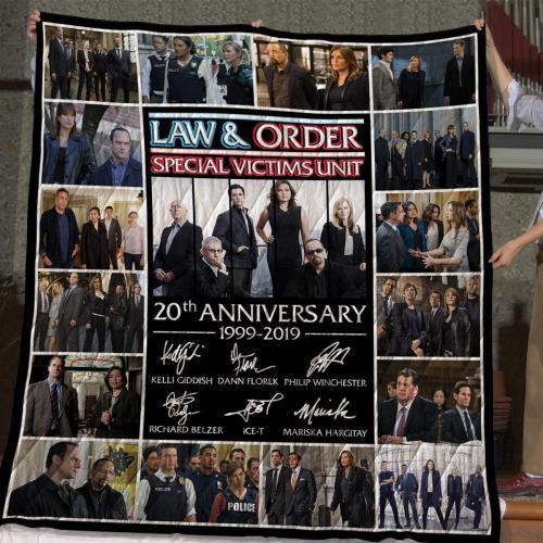 Law & Order Special Victims Unit 20th Anniversary Quilt Blanket - Commemorative Quilt for Fans