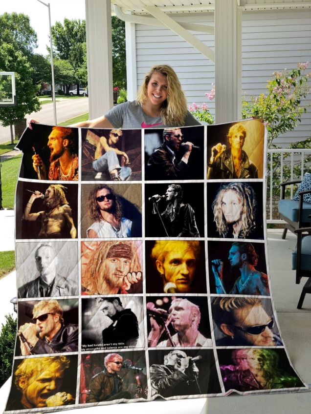 Layne Staley For Fans Quilt Blanket for Rock Music Lovers