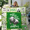 Lazy Panda Never Give Up On Your Dreams Perfect Gifts For Panda Lover Quilt Bed Set with Cute Animal Print