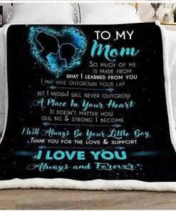 Learn the Best from Mom – Personalized Fleece Blanket Gift for Mother