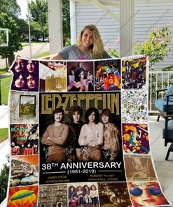 Led Zeppelin 38th Anniversary Quilt Bedding Set - Vintage Gifts for Music Lovers