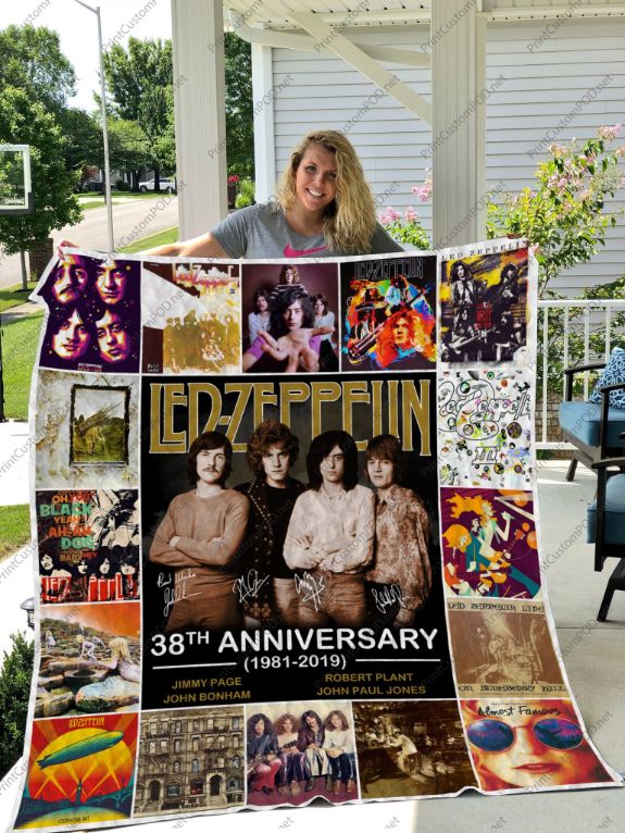 Led Zeppelin 38th Anniversary Quilt Bedding Set - Vintage Gifts for Music Lovers