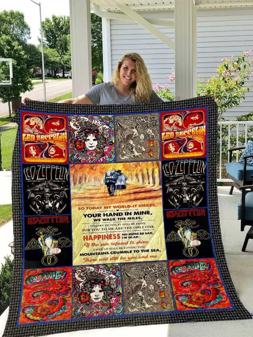 Led Zeppelin Your Hand In Mine All Season Plus Size Quilt Bedding Set