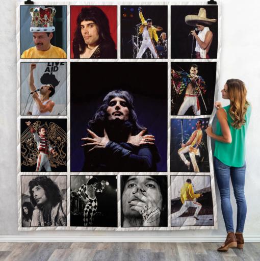Legend Freddie Mercury Quilt Bedding Set with Immortal Quotes