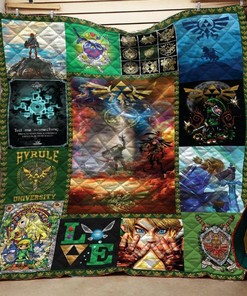 Legend Of Zelda Collage Quilt DUP Video Game Bedding Set