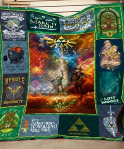 Legend Of Zelda Game Quilt Bedding Set - Fun and Nostalgic Quilt Set for Gamers or Fans of the Classic Video Game