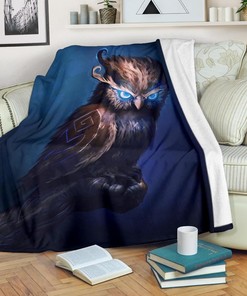 Legendary Owl Amazing Eyes Inspired Fleece Blanket - Premium Comfy Sofa Throw Blanket Gift