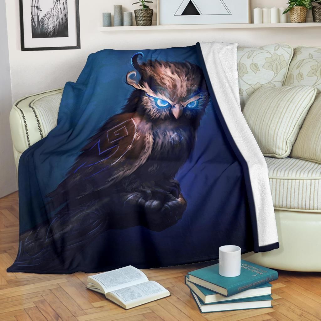 Legendary Owl Amazing Eyes Inspired Fleece Blanket - Premium Comfy Sofa Throw Blanket Gift