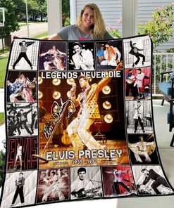 Legends Never Die Elvis Presley Vr Quilt Bedding Set